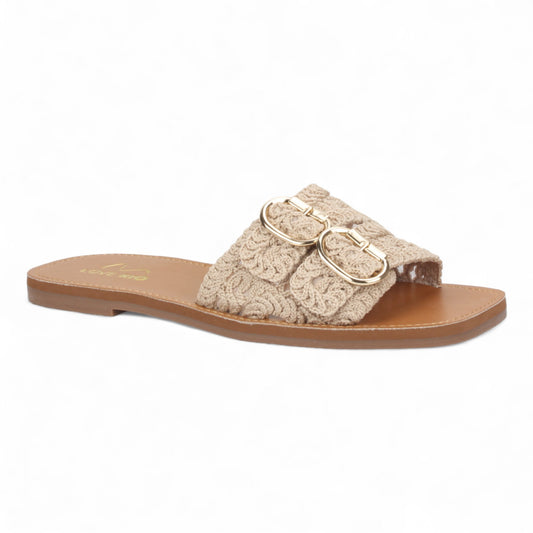 Love Rio Bailey Vintage Crochet Sandal - Natural