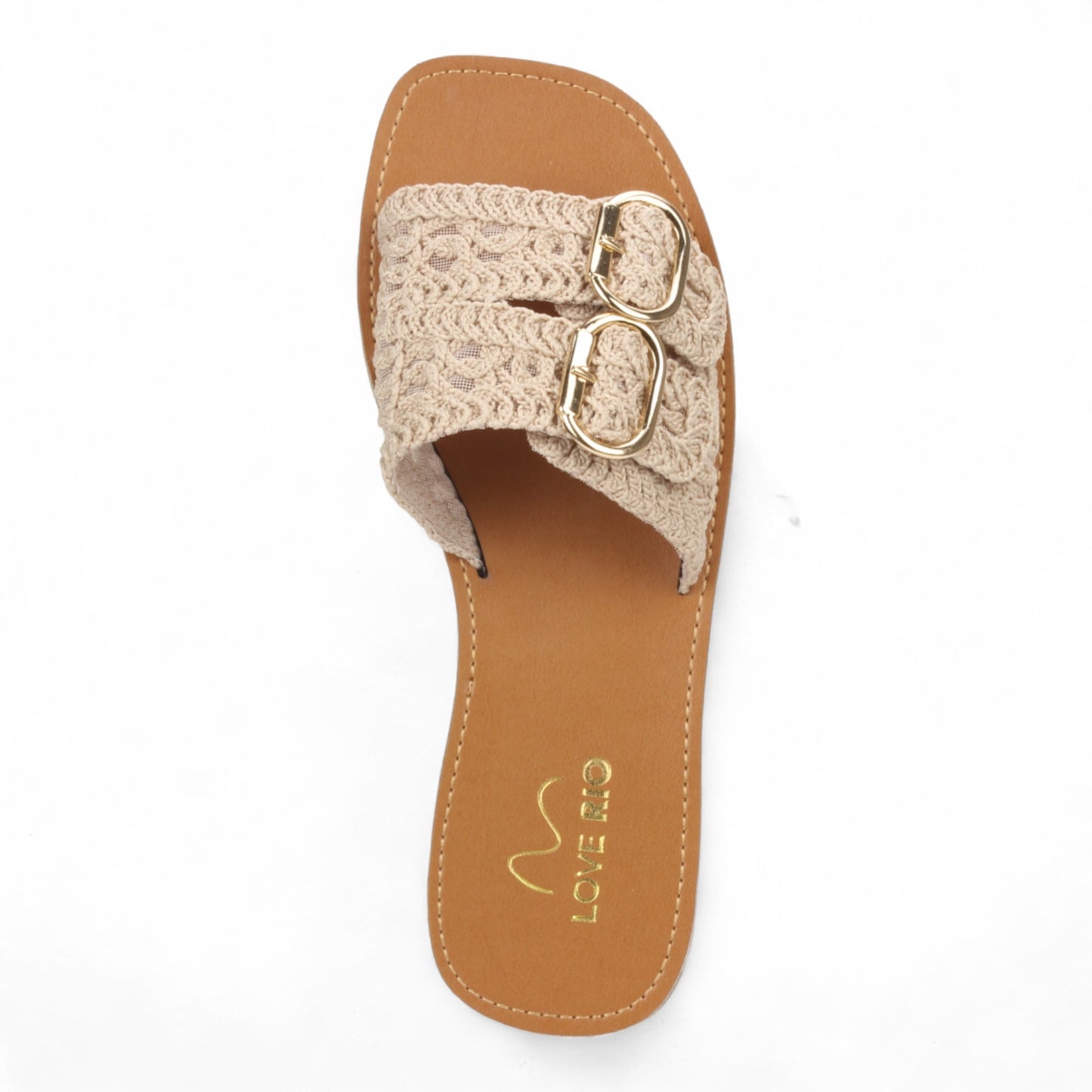 Love Rio Bailey Vintage Crochet Sandal - Natural