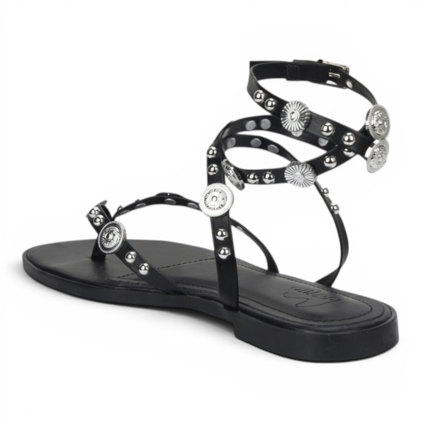 Love Rio Lindy Gladiator Flat Sandals - Black