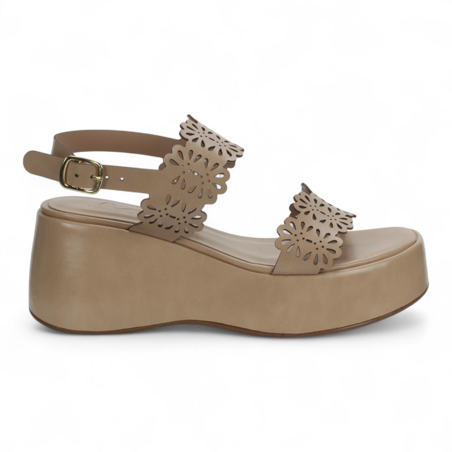 Love Rio Betty Platform Wedge - Nude