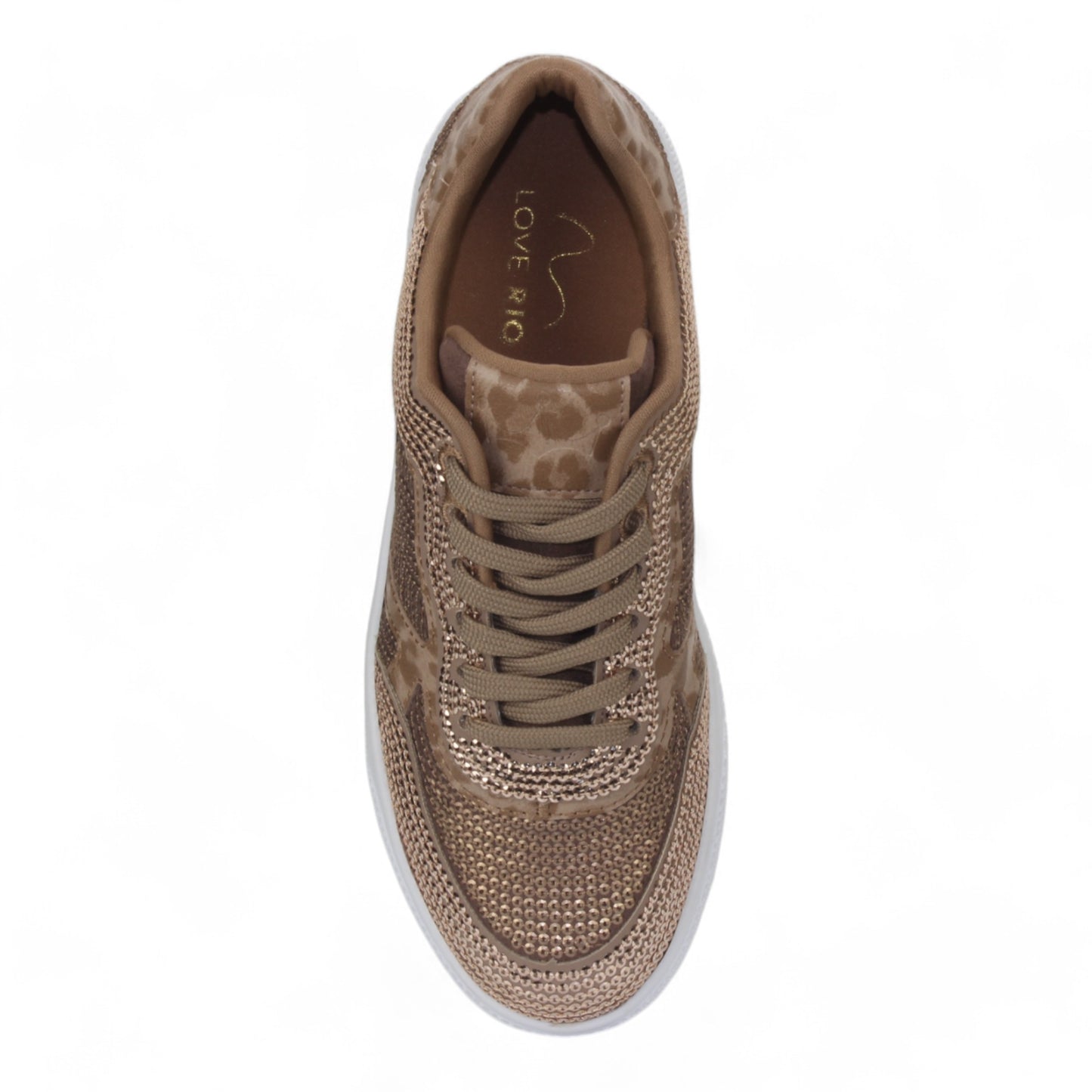 Love Rio Dallas Sequins Sneakers - Taupe