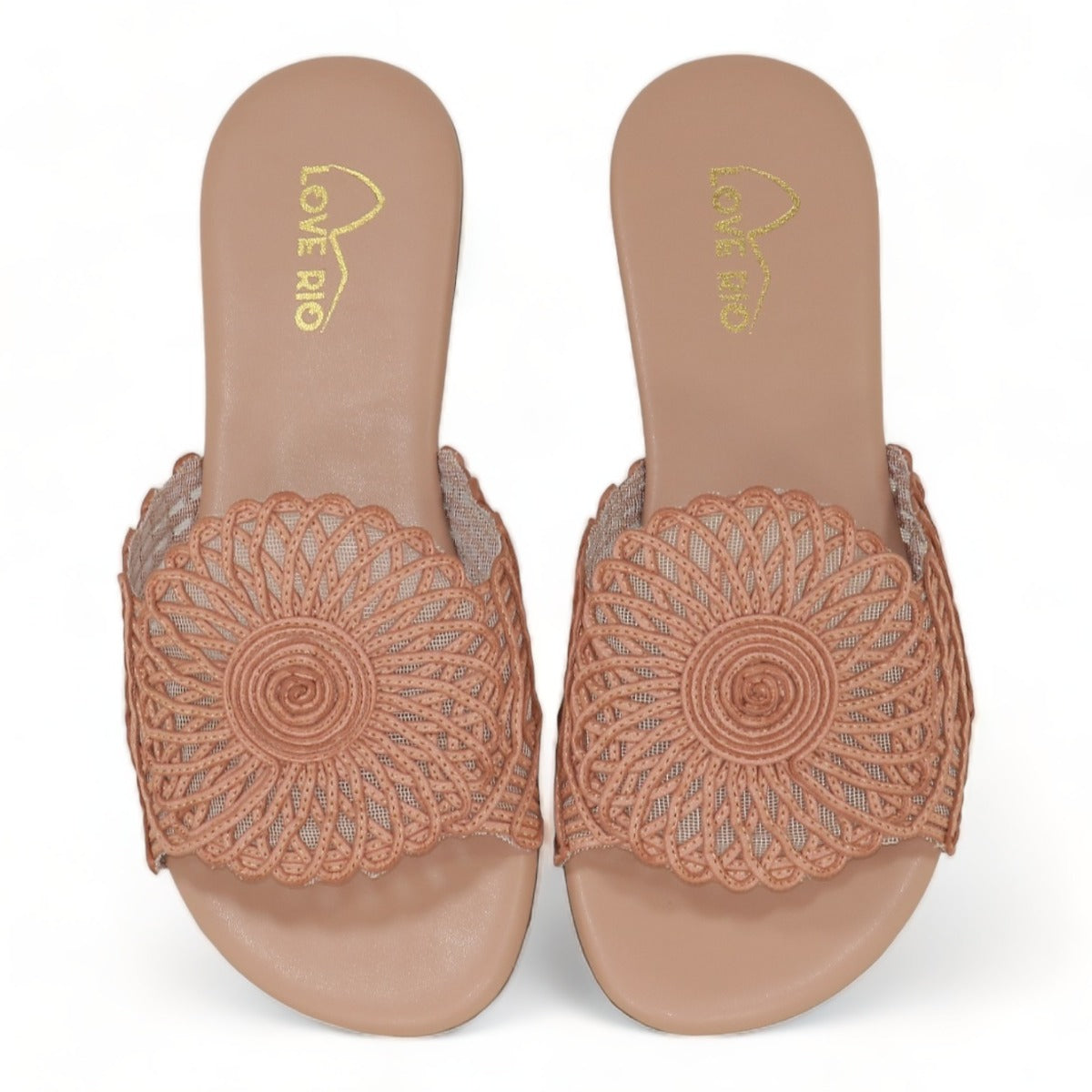 Love Rio Crochet Sandals Nude