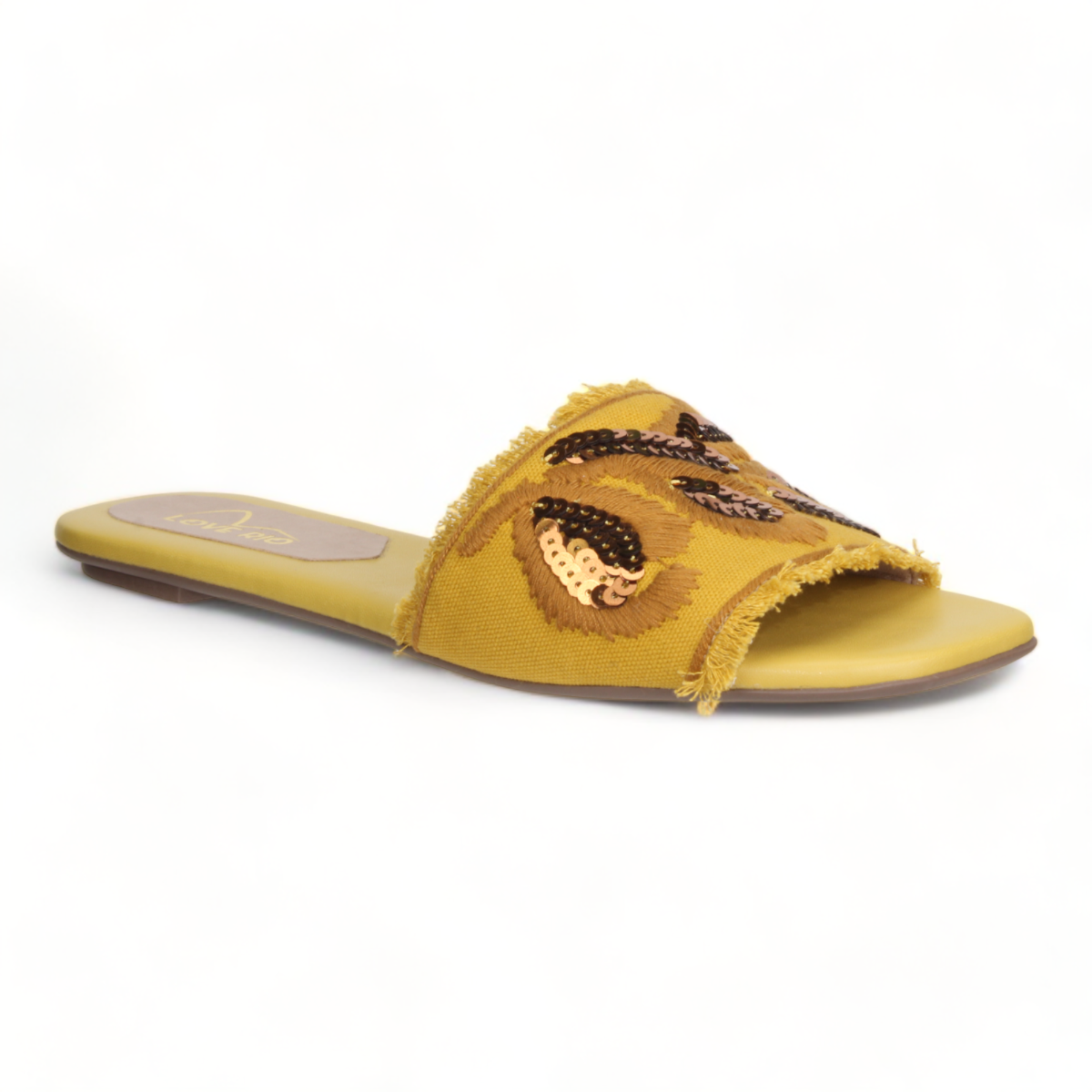 Love Rio Belle Slide Sandal - Mustard