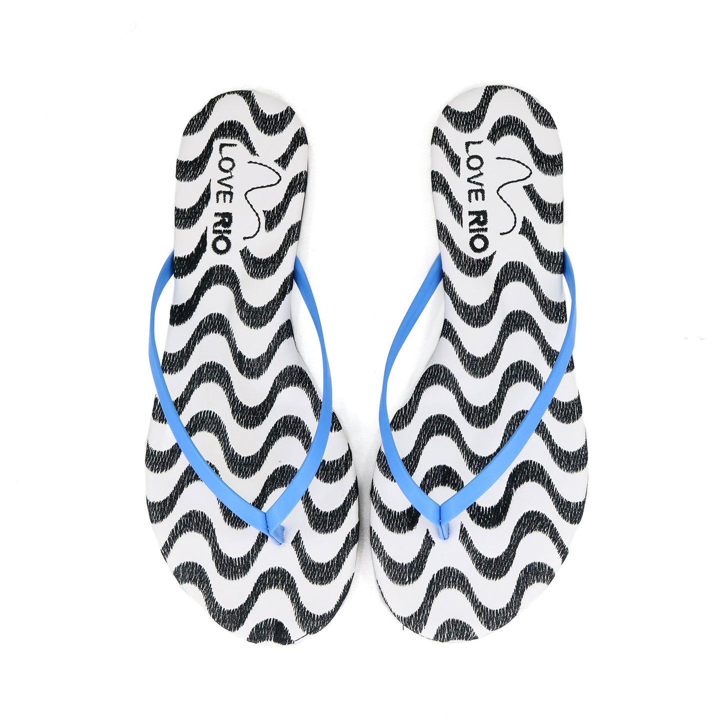 Love Rio Seaside Copacabana Thong Flat Sandal - Blue