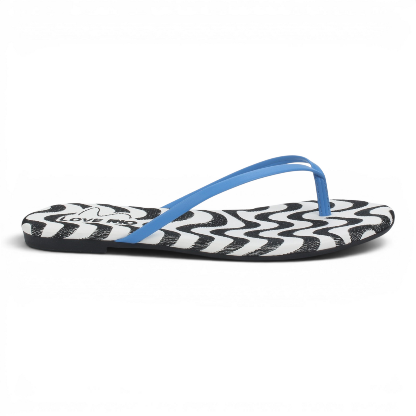 Love Rio Seaside Copacabana Thong Flat Sandal - Blue