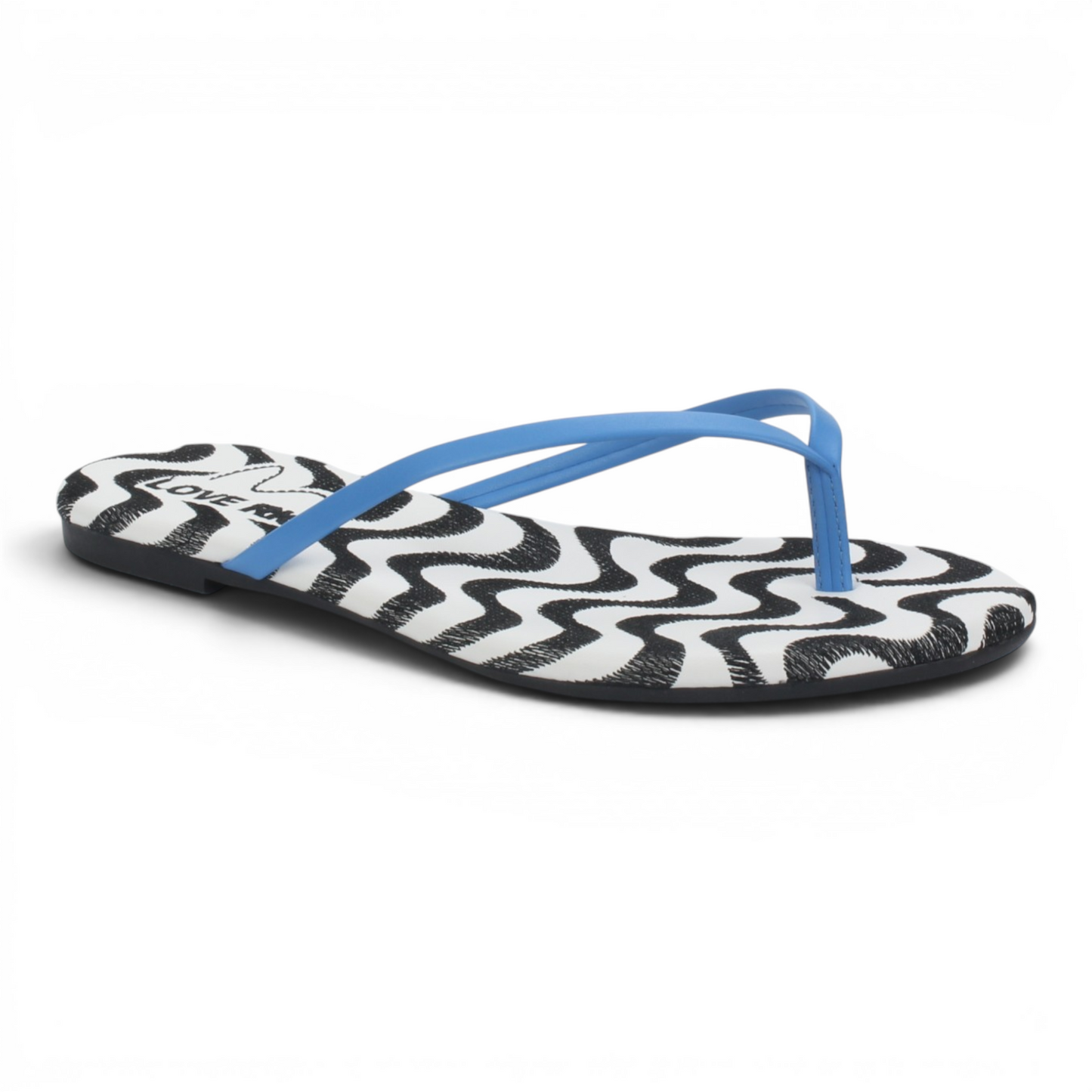 Love Rio Seaside Copacabana Thong Flat Sandal - Blue