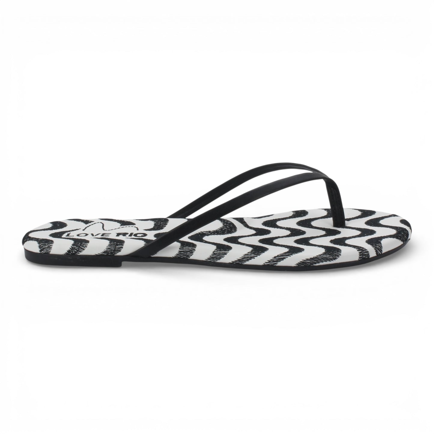 Love Rio Copacabana Thong Flat Sandal - Black