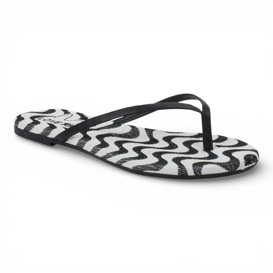Love Rio Seaside Copacabana Thong Flat Sandal - Black