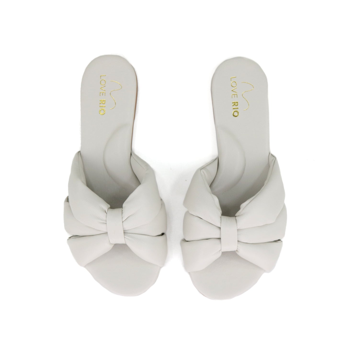 Love Rio Seaside Buzios Flat Slide Sandal - Silver Dust