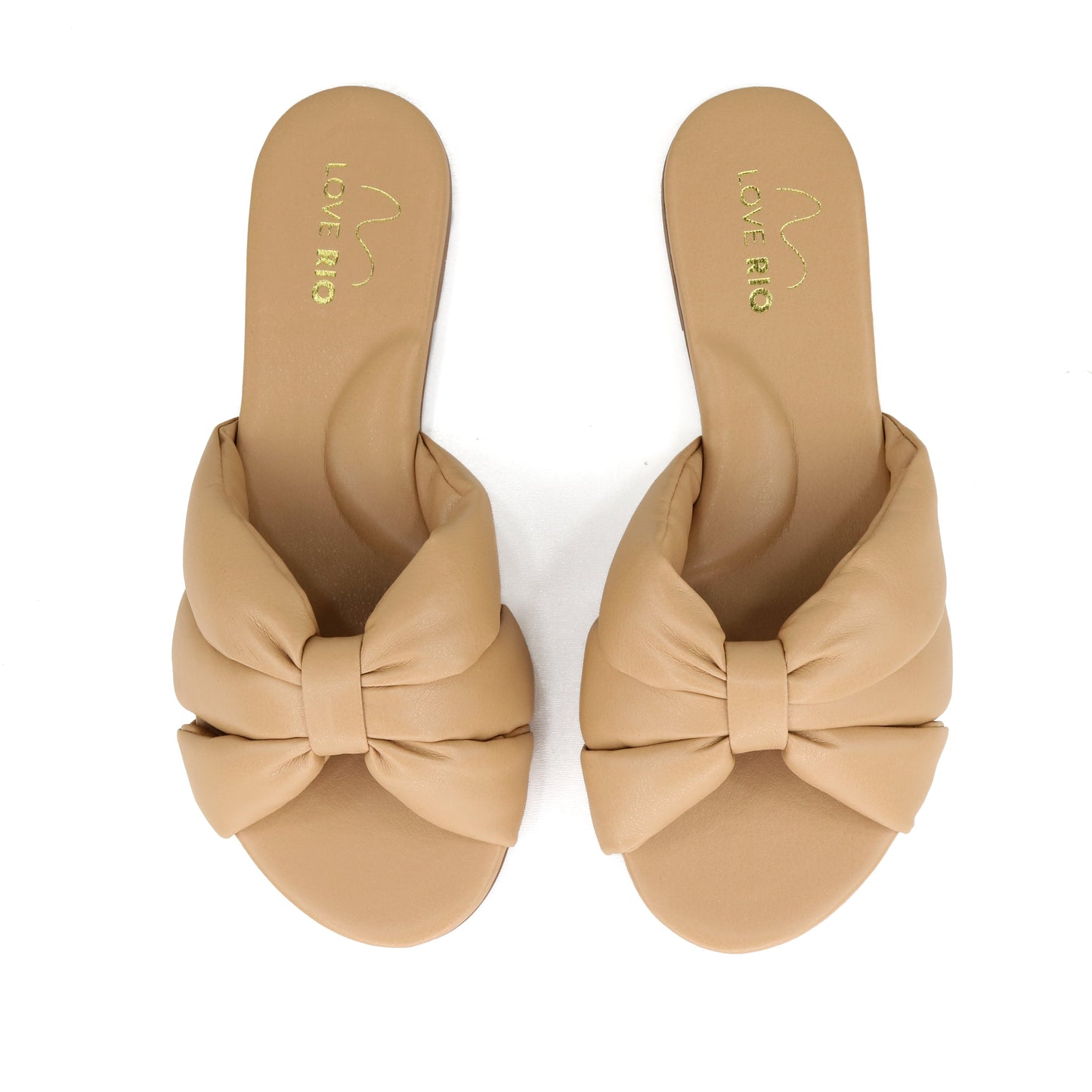 Love Rio Seaside Buzios Flat Slide Sandal - Tan