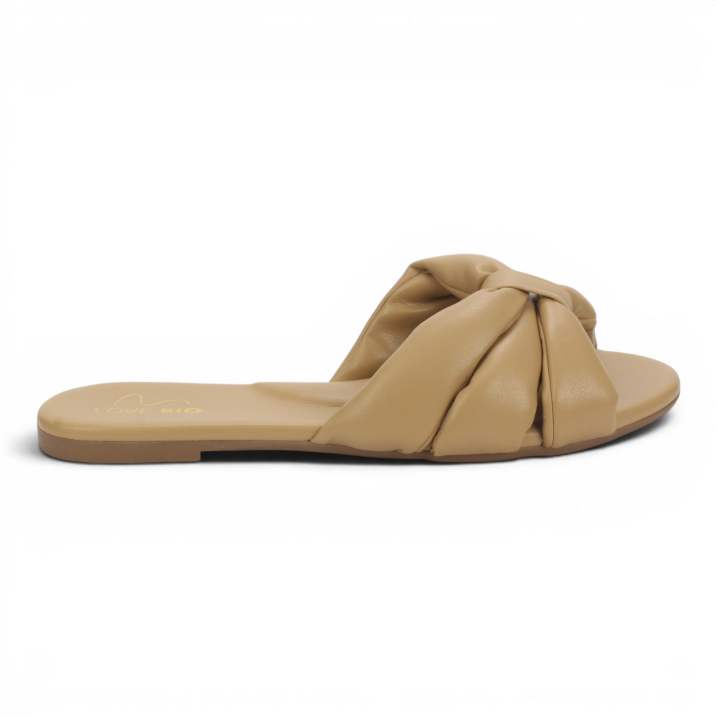Love Rio Seaside Buzios Flat Slide Sandal - Tan
