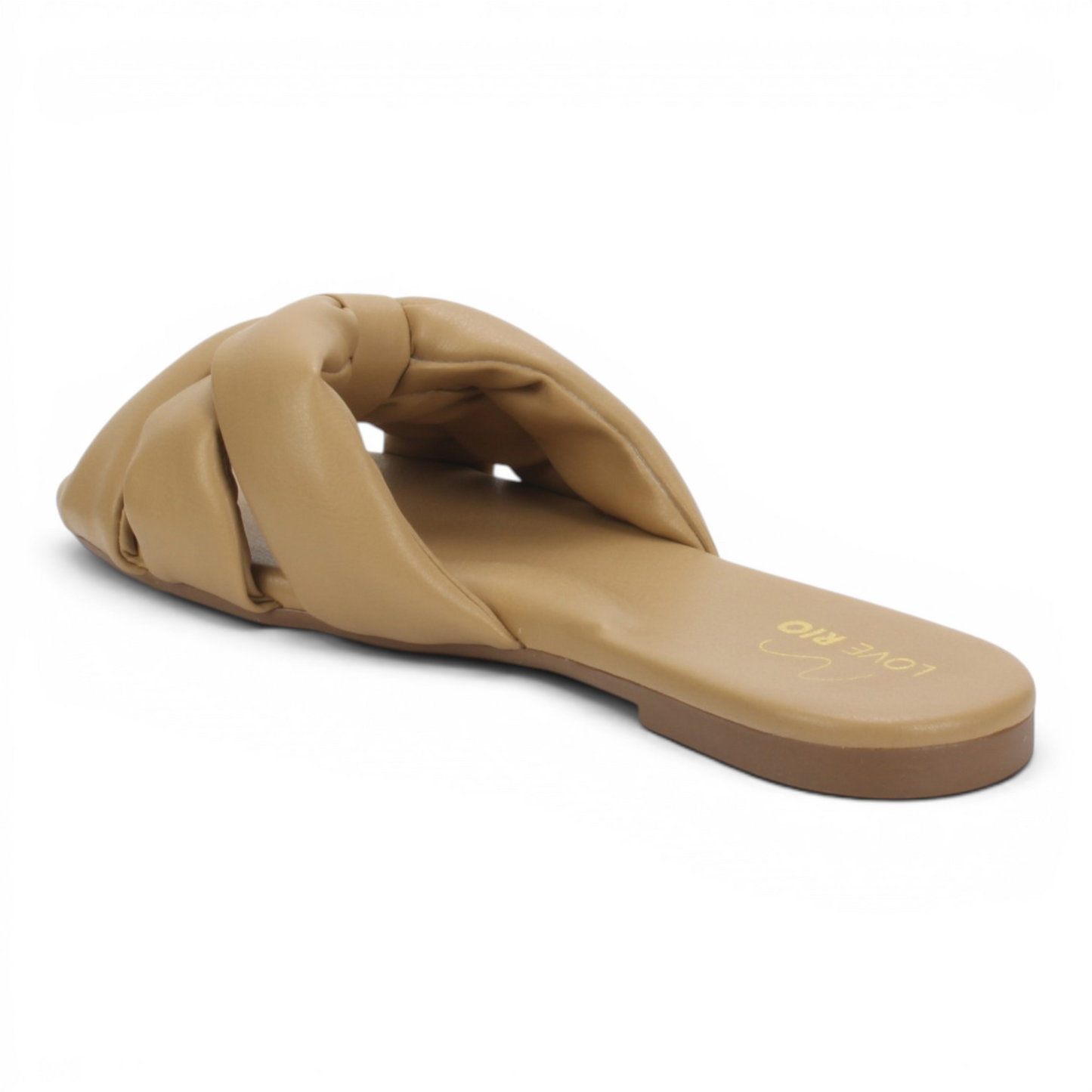 Love Rio Seaside Buzios Flat Slide Sandal - Tan