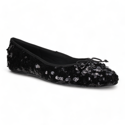 Love Rio Allegra Sequins Ballet Flats - Black