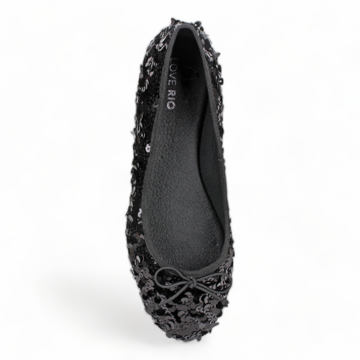 Love Rio Allegra Sequins Ballet Flats - Black