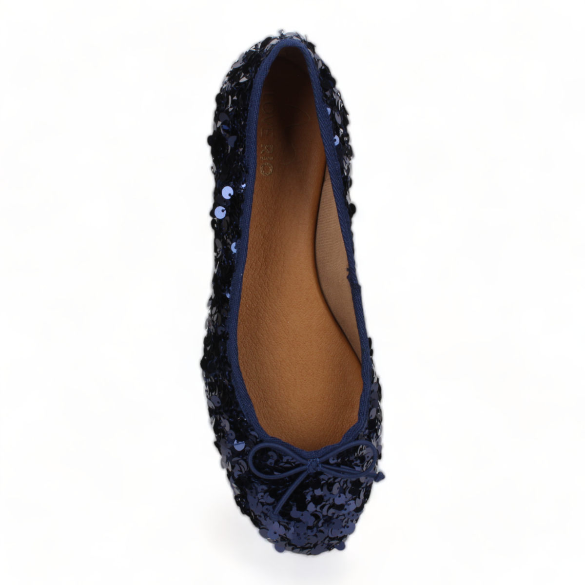 Love Rio Allegra Sequins Ballet Flats - Navy