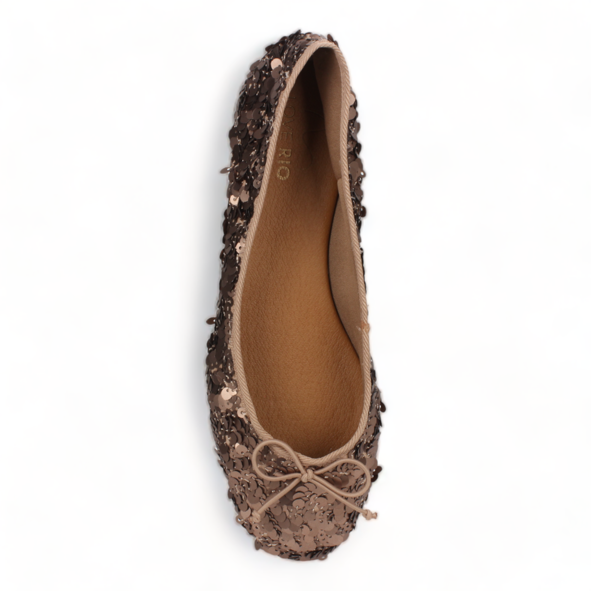 Love Rio Allegra Sequins Ballet Flats - Copper