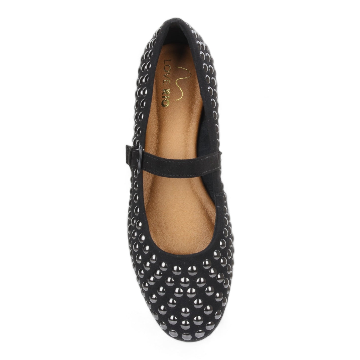 Love Rio Misty Studded Ballet Flats - Black