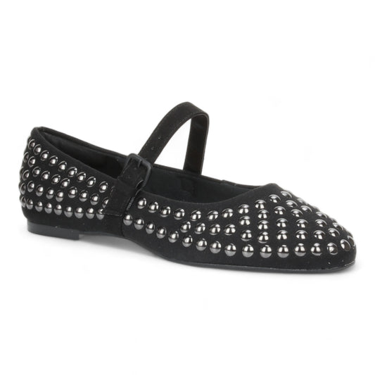 Love Rio Misty Studded Ballet Flats - Black