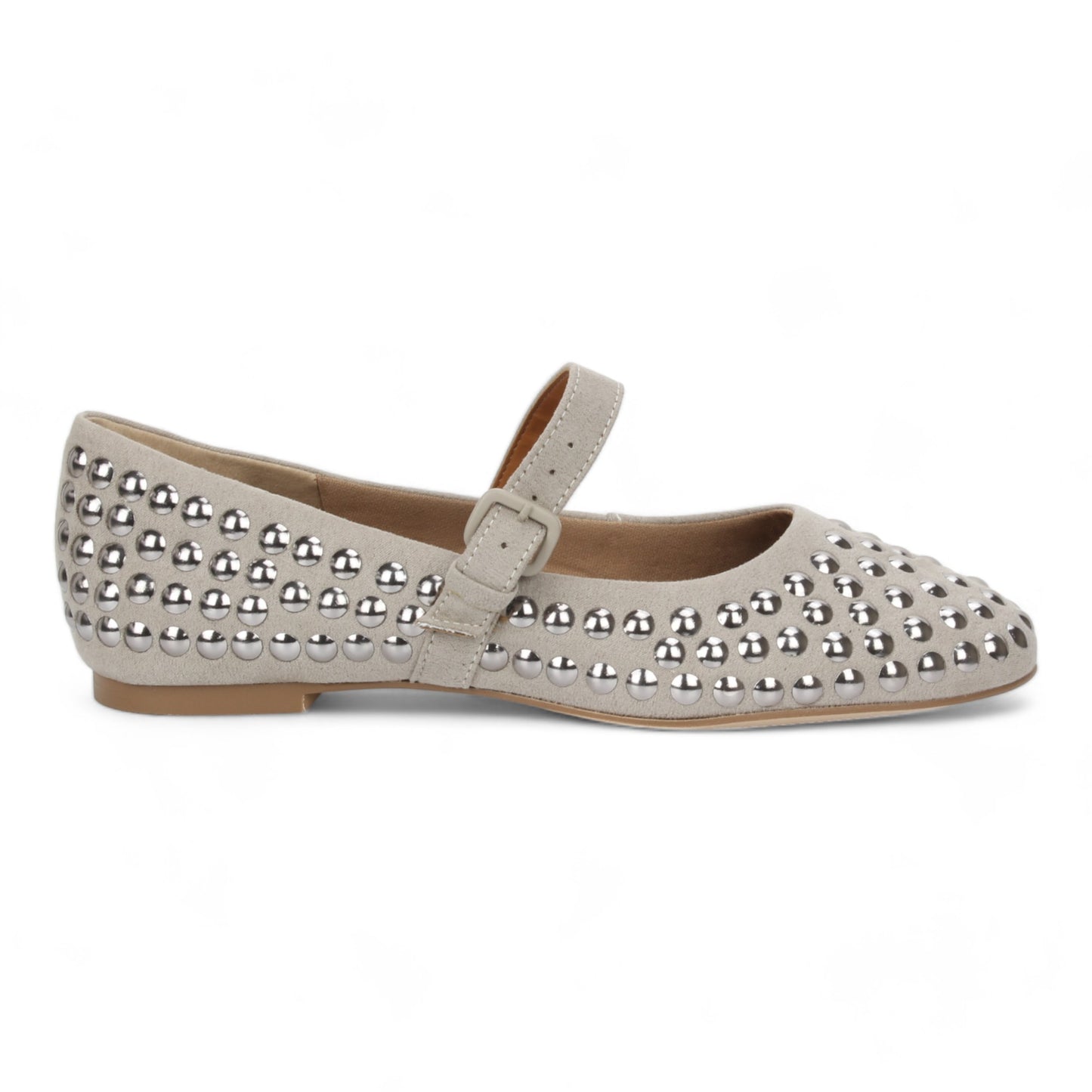 Love Rio Misty Studded Ballet Flats - Gray