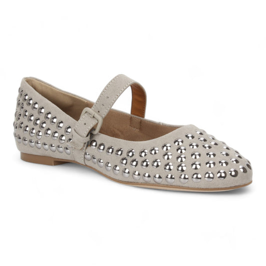 Love Rio Misty Studded Ballet Flats - Gray