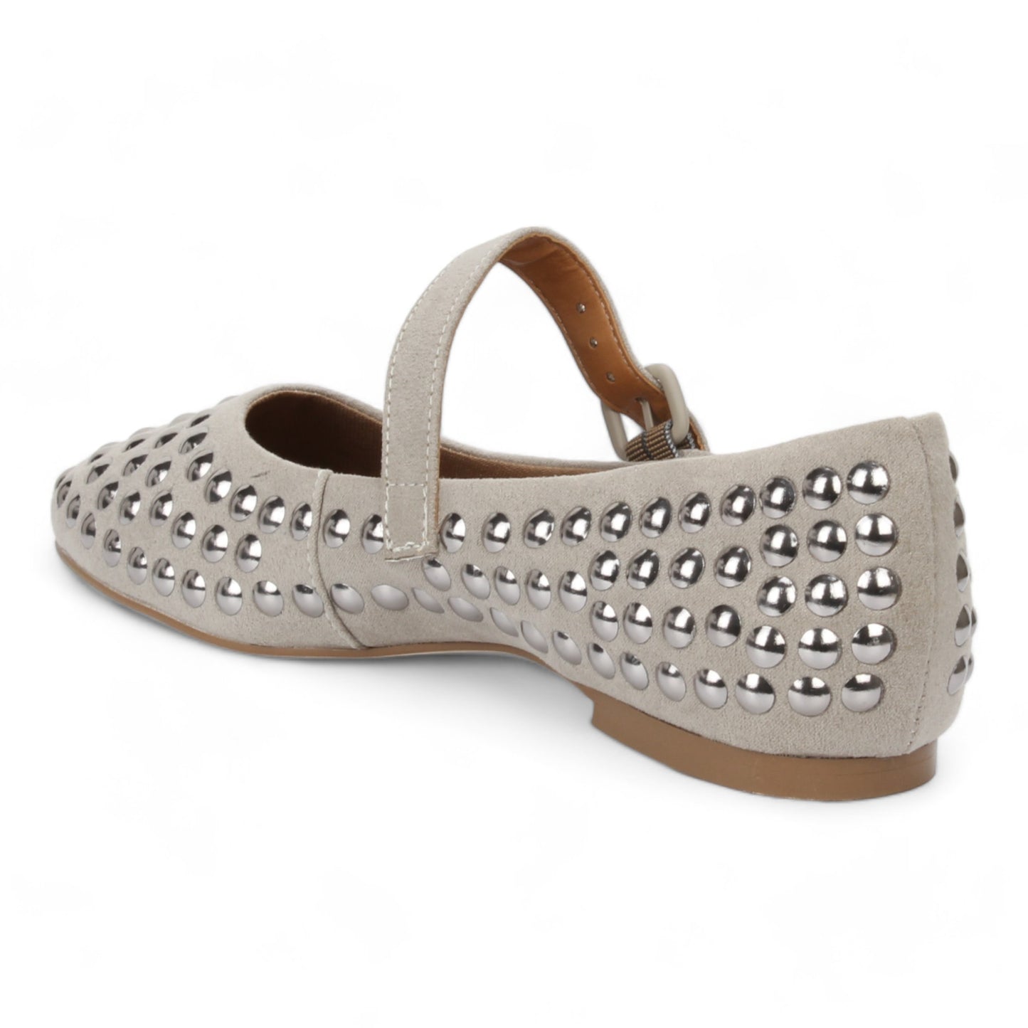 Love Rio Misty Studded Ballet Flats - Gray