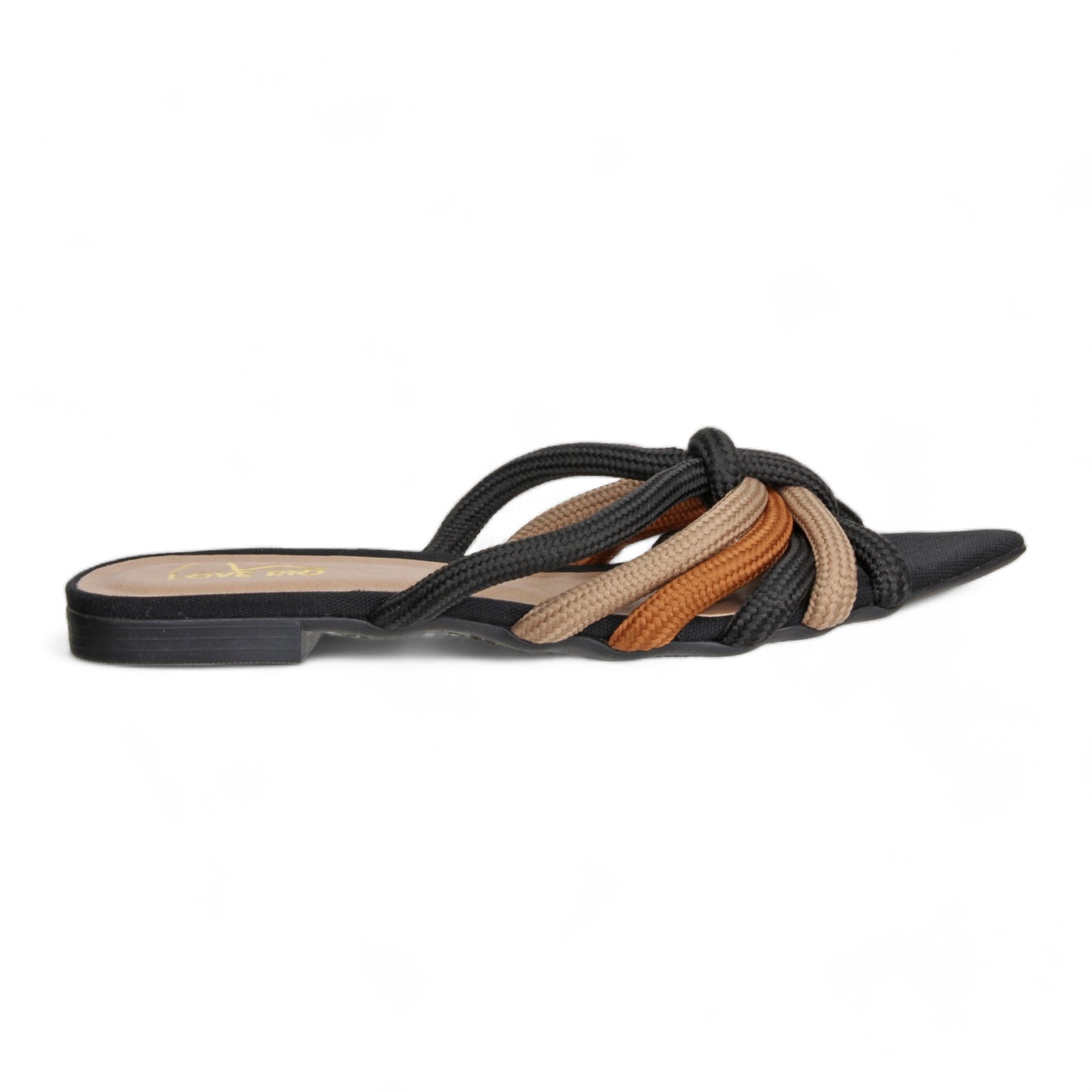 Love Rio Tracy Flat Sandal - Black