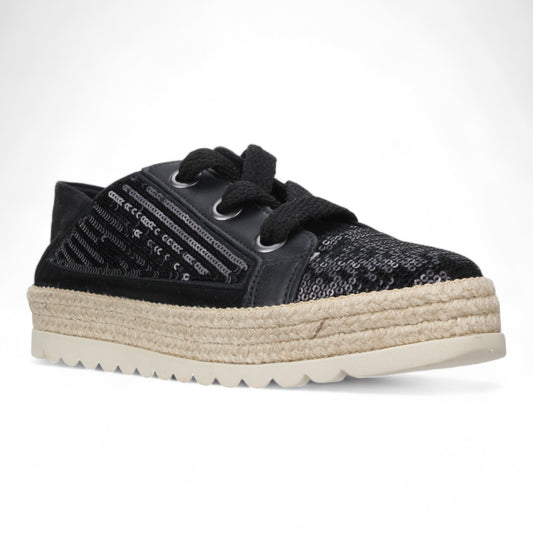 Love Rio Maisie Sequins Sneakers - Black