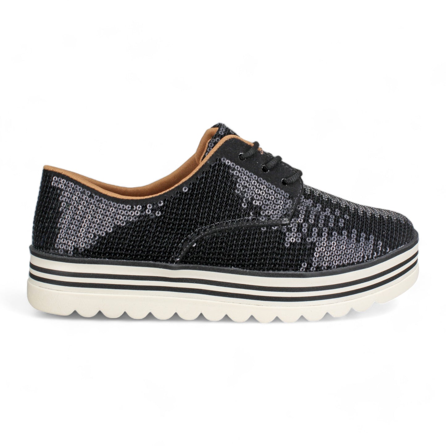 Love Rio Celine Sequins Sneakers - Black