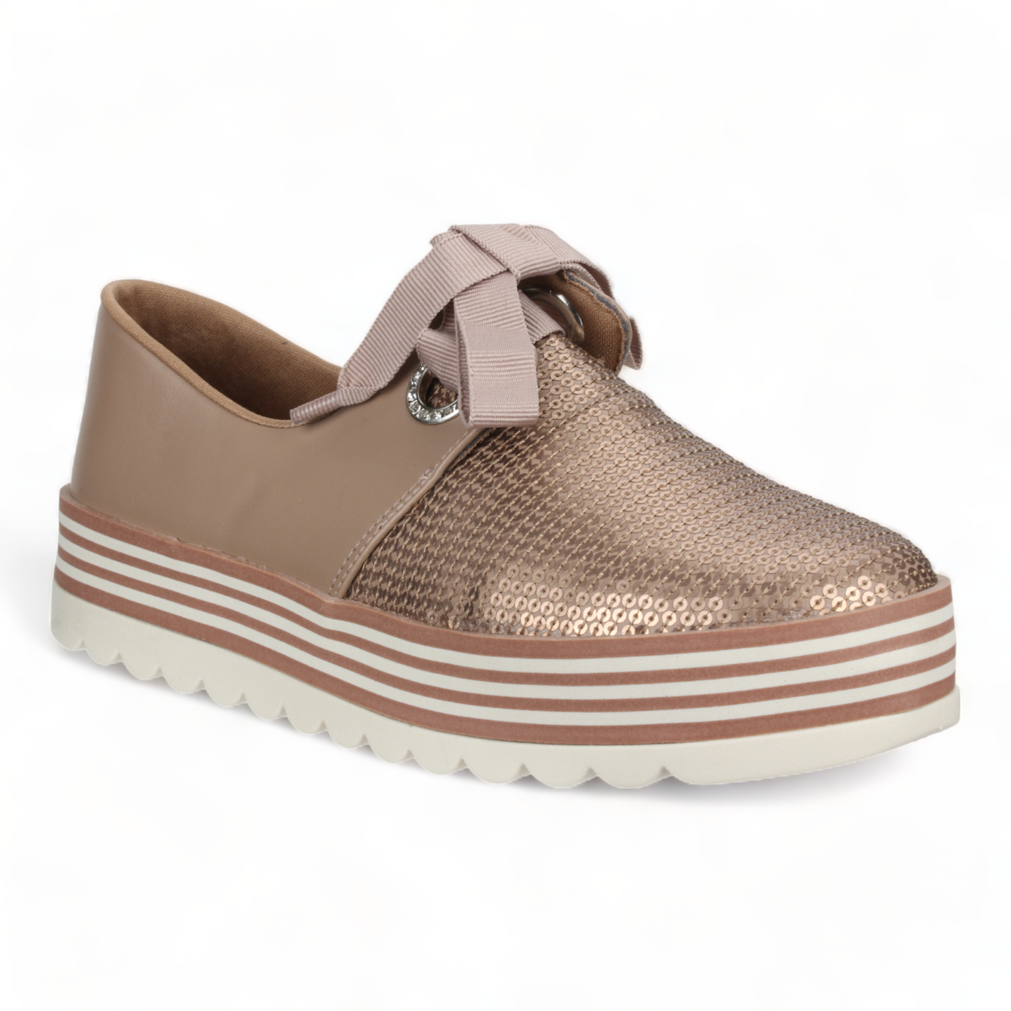 Love Rio Sienna Sequins Sneakers - Taupe