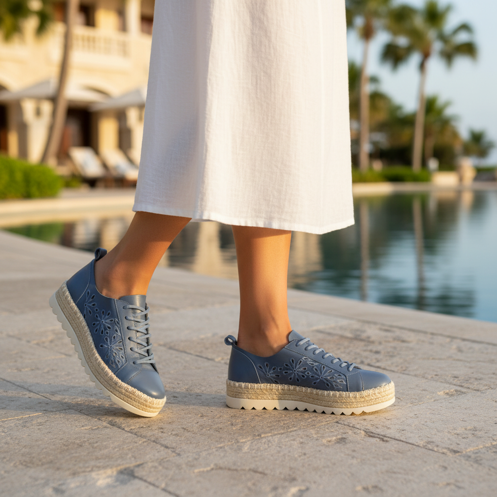 Love Rio Rosie Fine Threads Espadrille Sneaker - Blue