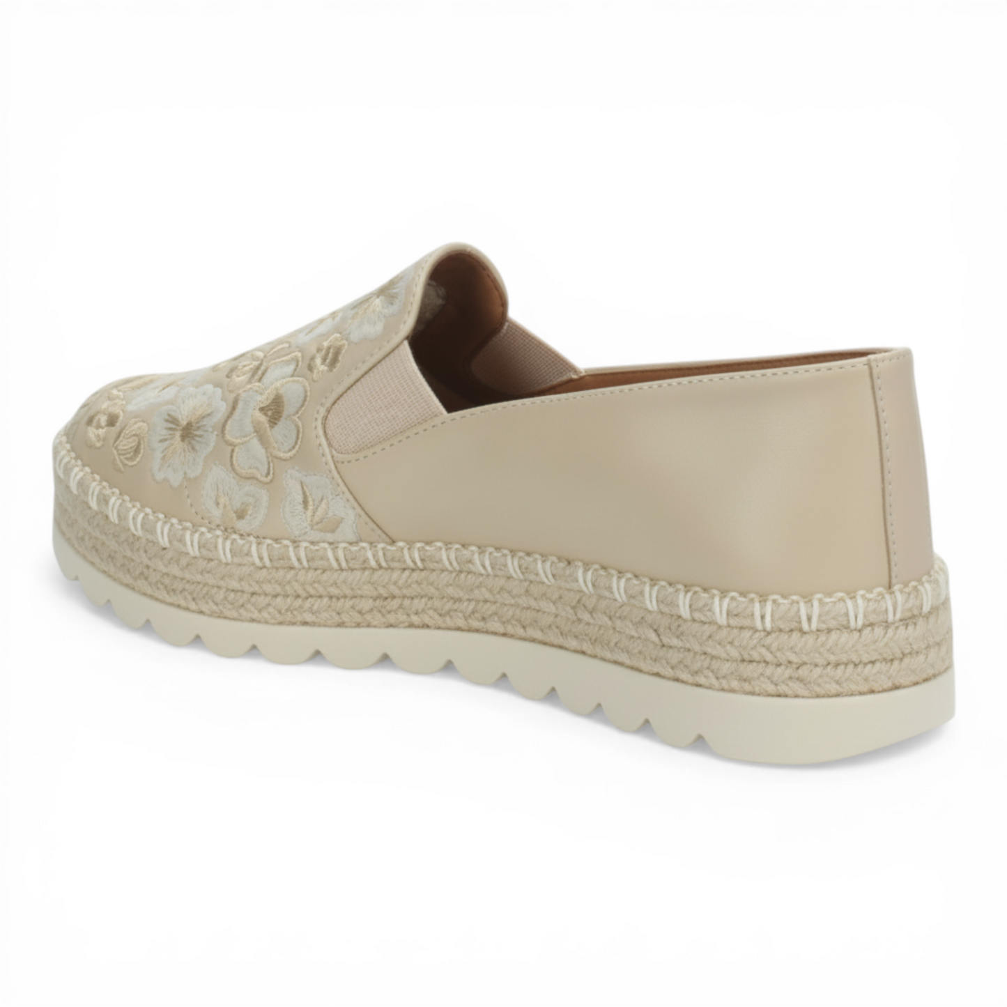 Love Rio Mae Slip on Embroidered Espadrille - Beige