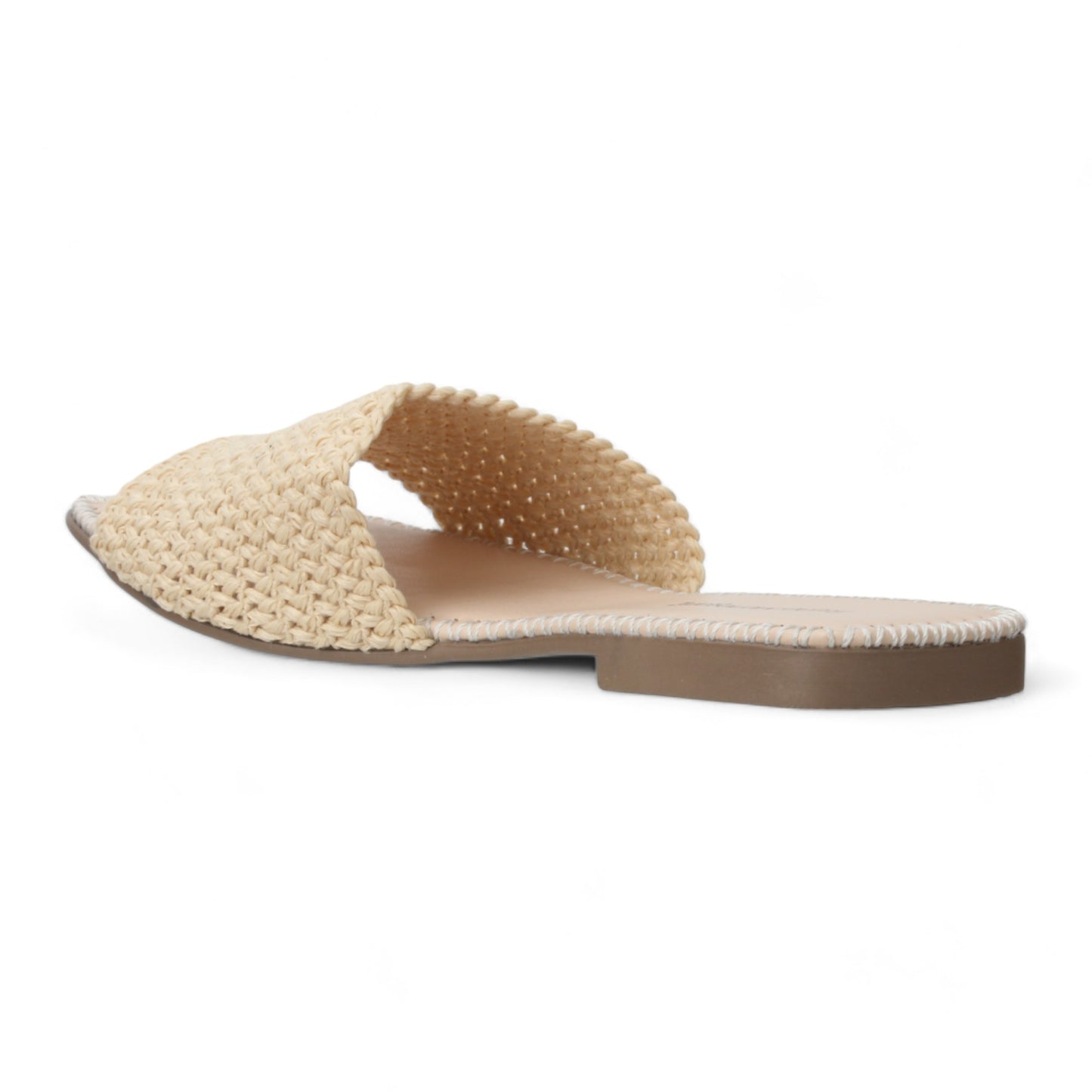 Summer Breeze Slide Crochet Sandal-Natural