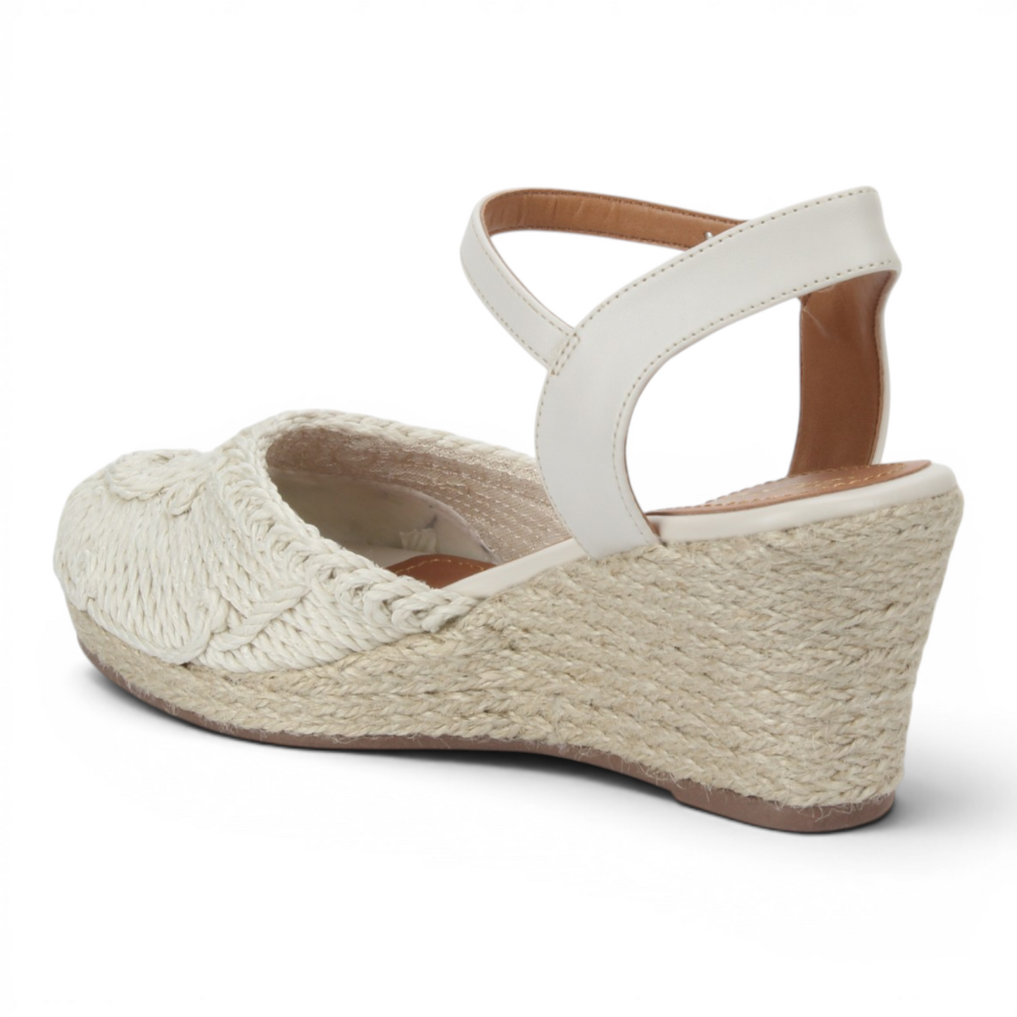 Love Rio Thara Espadrille Crochet Wedge - Off White