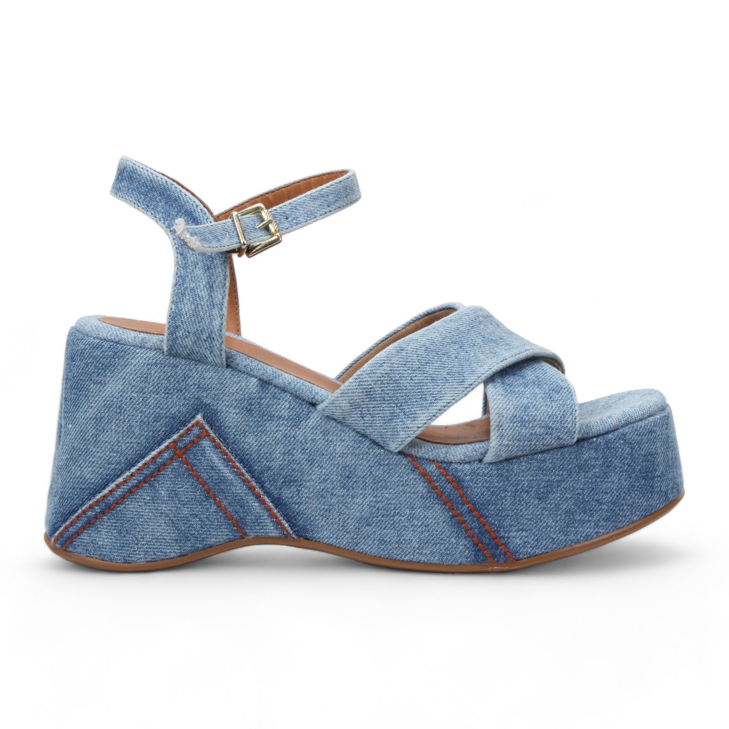 Love Rio Jeena Platform Sandal - Blue Denim