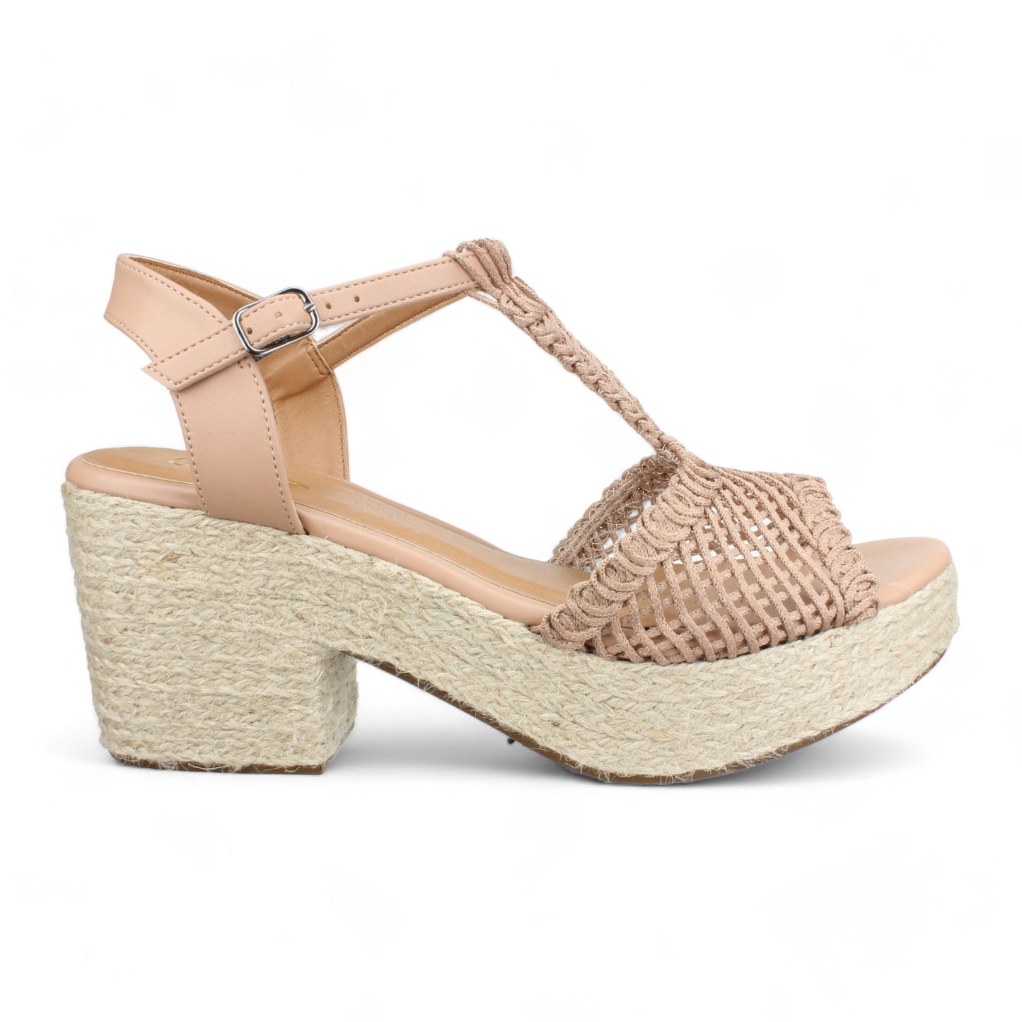 Love Rio Crochet Platform Sandals - Camel