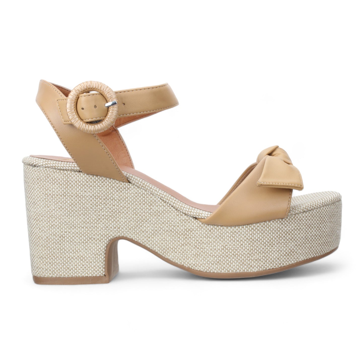 Love Rio Hazel Platform Bow Sandals - Pecan Natural