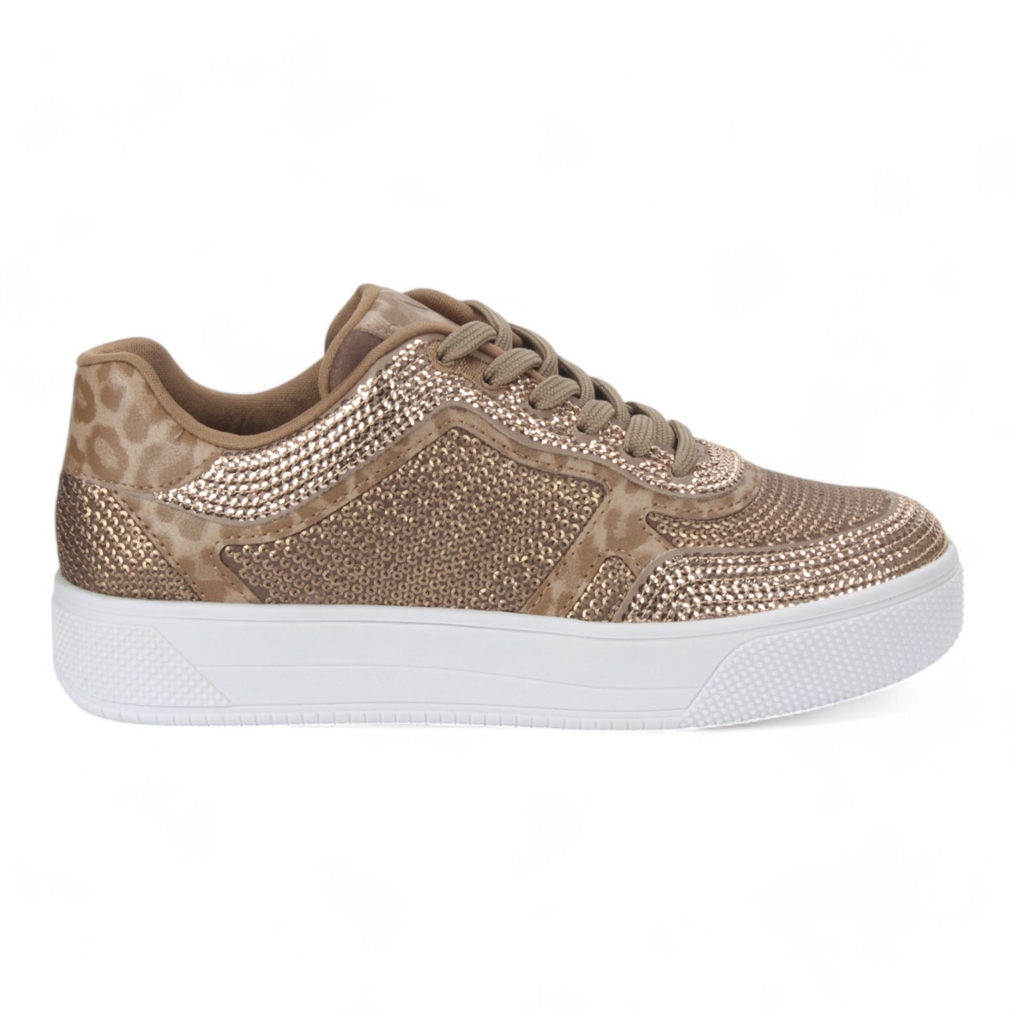 Love Rio Dallas Sequins Sneakers - Taupe