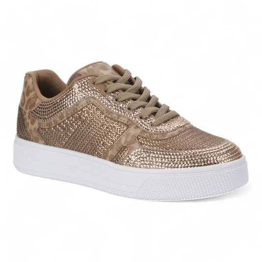 Love Rio Dallas Sequins Sneakers - Taupe