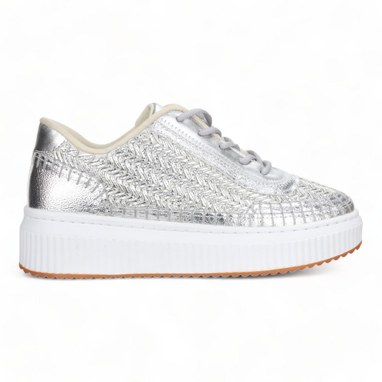 Love Rio Avery Embossed Sneakers - Silver