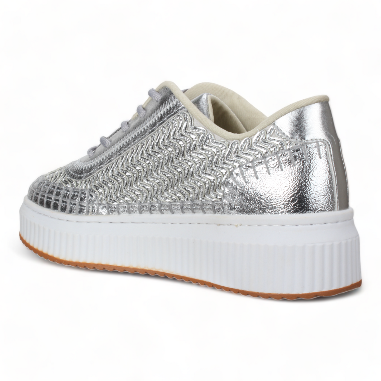 Love Rio Avery Embossed Sneakers - Silver