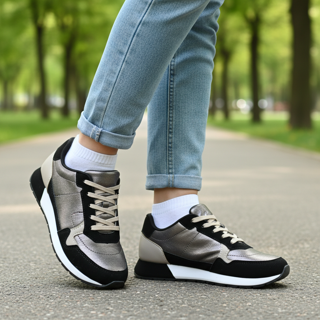 Love Rio Addison Sneakers - Black/Pewter