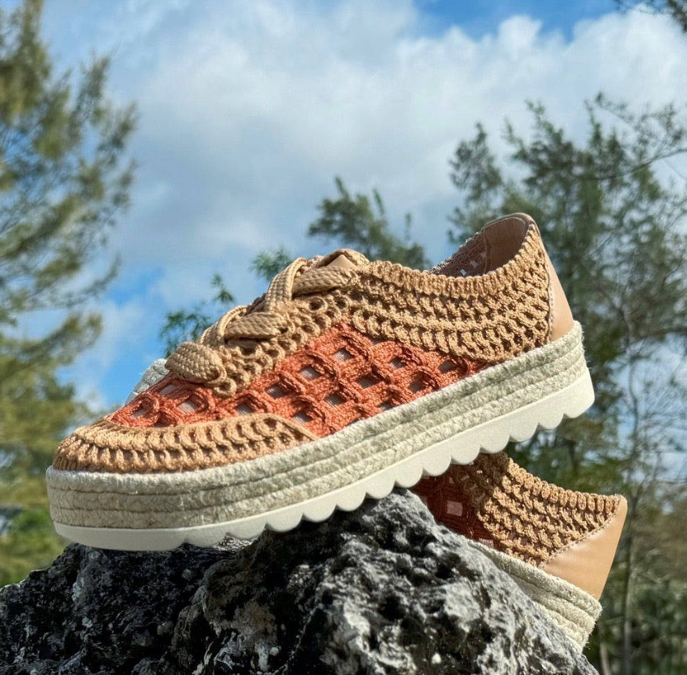 Love Rio Harmony Crochet Sneakers - Pecan Rust