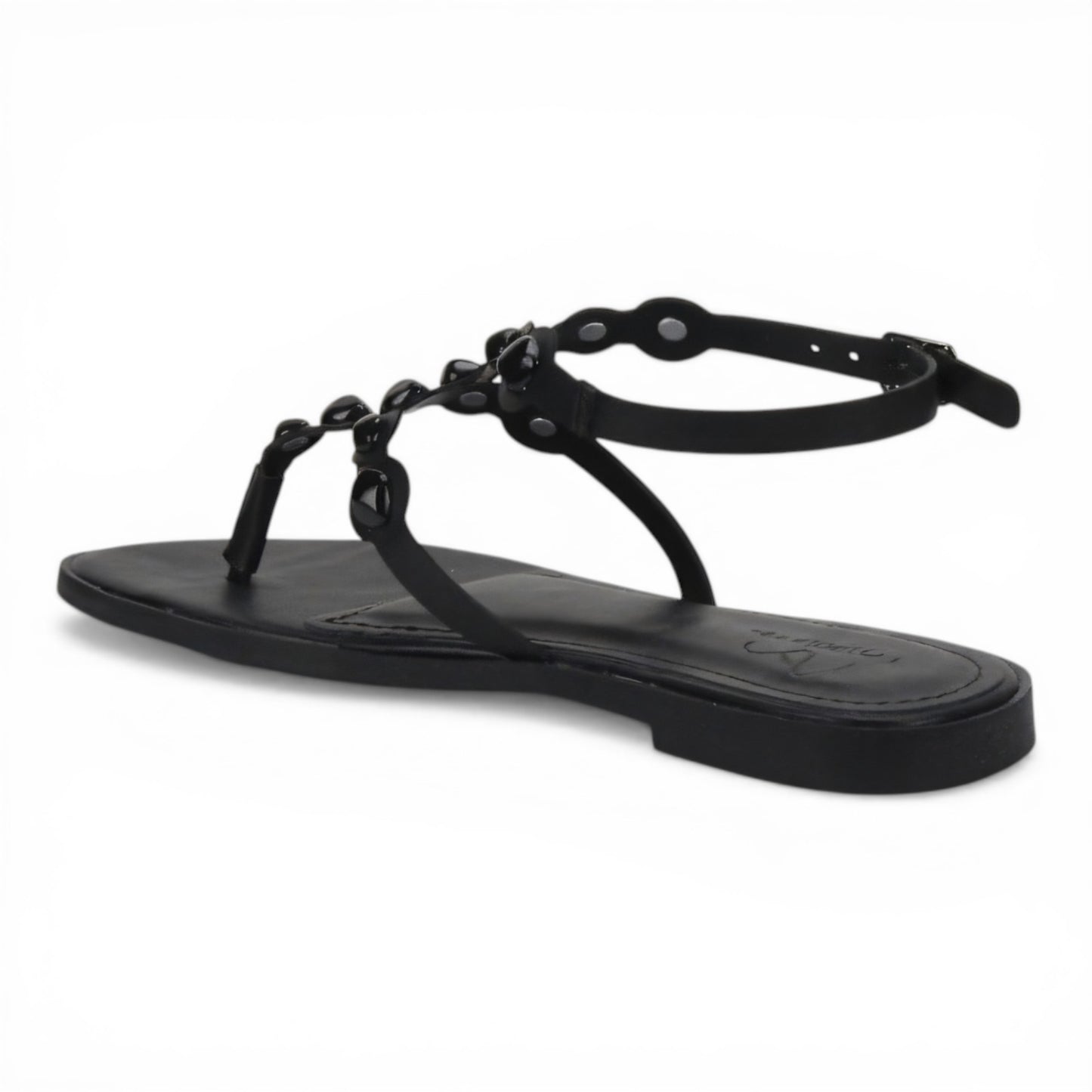 Love Rio Bea Studded Flat Sandal - Black